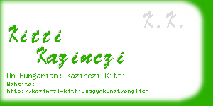 kitti kazinczi business card